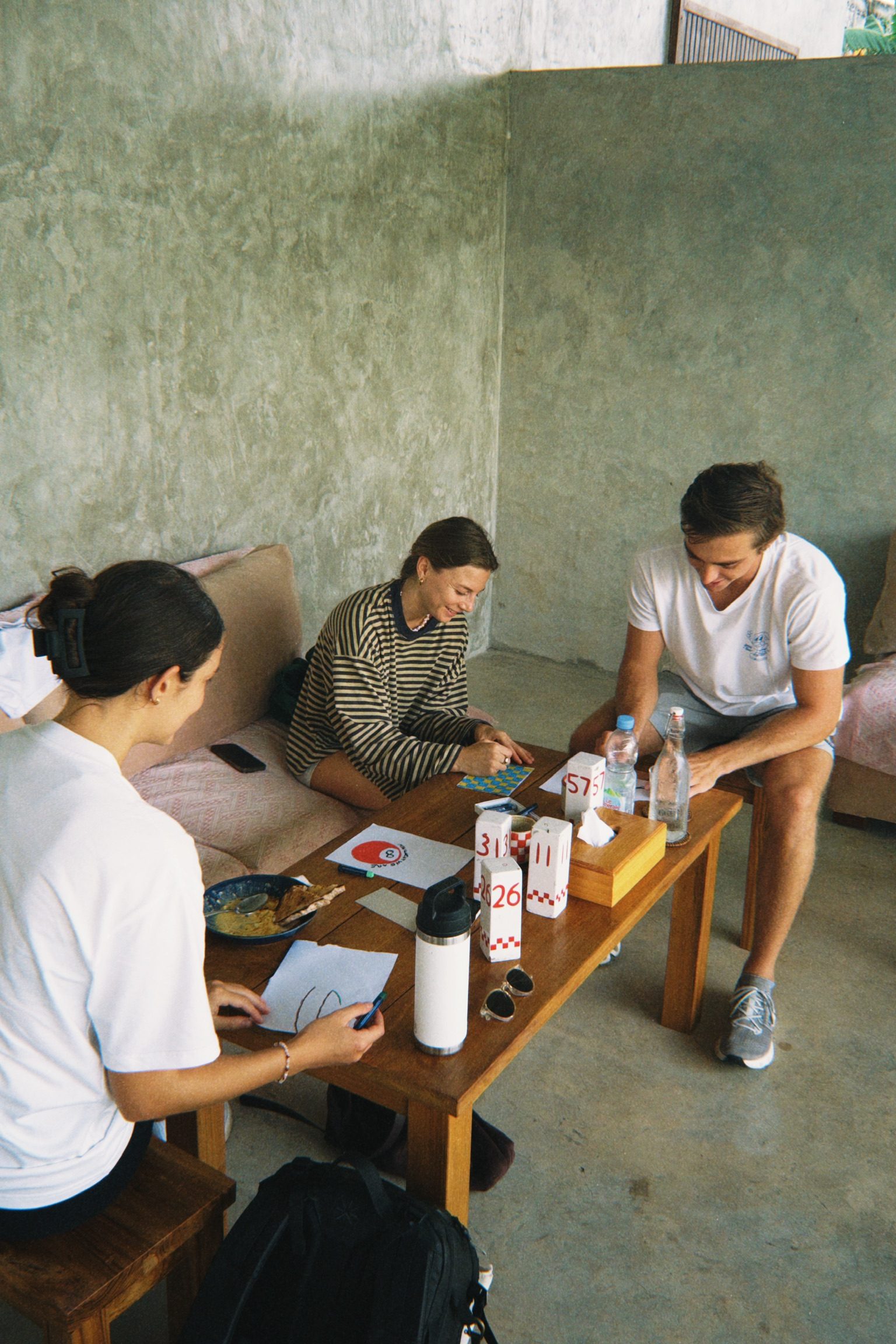 Creators at a café laptop