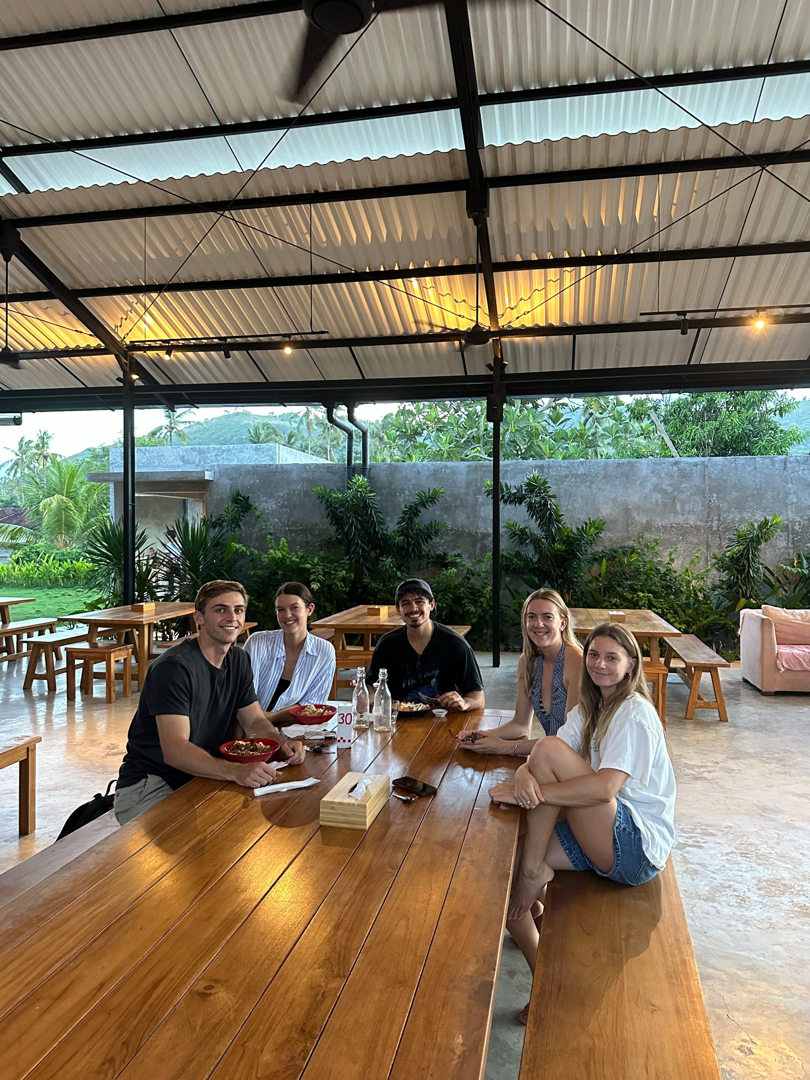 Sunset rooftop dinner